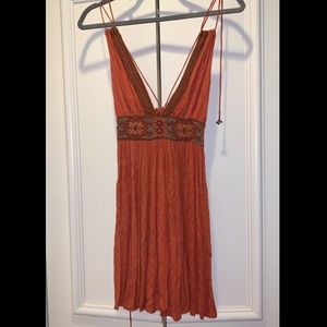 Free people burnt Orange sundress, size small